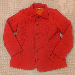 J.Jill Heritage Diamond Quilted Jacket Coat Red - Women sz S